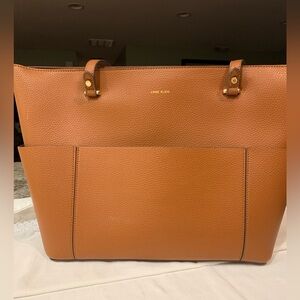 Anne Klein Caramel Vegan Leather Tote